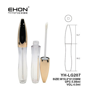 Tubes de mascara de luxe 3,5 ml en ABS/PETG/AS doré, petite capacité, flacon vide avec bouchon à vis pour emballage de maquillage - Product Image 5