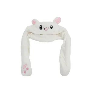 55CM or customized cute design animal soft plush hat scarf and hat with plush toy
