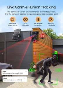 กล้องวงจรปิด HIEASY 4 เลนส์ ซูม 10 เท่า 4G LTE กล้องรักษาความปลอดภัยไร้สายกลางแจ้ง พลังงานแสงอาทิตย์ พร้อมแผงโซลาร์เซลล์ - Product Image 3