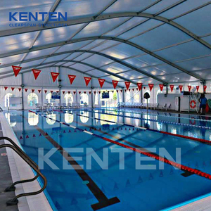 Couverture en aluminium de toit de piscine personnalisée tentes de sport fermées à auvent de piscines 40x80 tente de structure extérieure pour piscine - Product Image 3