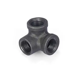 Jianzhi Valves Plumbing Fittings Threaded Pipe Fittings Malleable Black Iron Fittings Tee Elbows Npt For Oil System
