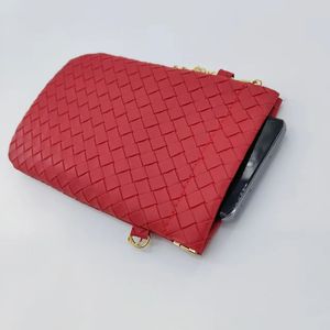 Mini sac de téléphone tissé texturé 7 pouces, type pochette bandoulière, pour tenues quotidiennes, Printemps 2024 - Product Image 4