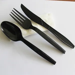 Peralatan makan sendok dan garpu pisau plastik sekali pakai dapat terurai Ps-L4G & 4.5G alat makan pesta plastik sekali pakai