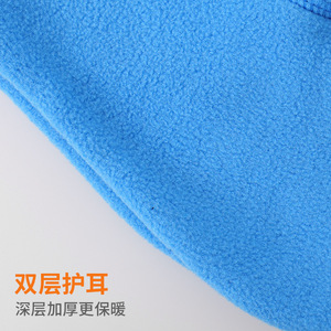 Fleece Lined <b>Warm</b> <b>Hat</b> With Ear Flaps Windproof Double Layer Outdoor Cycling Ski Cap For Adults Solid Color - Product Image 2