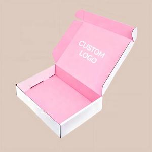 <span class=keywords><strong>Caja</strong></span> de Envío de Cartón Corrugado Rosa Plegable Resistente Hecha a Medida, Hermosa <span class=keywords><strong>Caja</strong></span> de Correo de Papel Corrugado con Logotipo Personalizado - Product Image 5