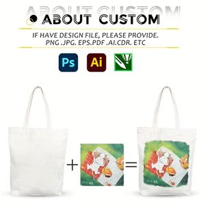 Custom Logo Printed Eco Recyclable <b>Reusable</b> Plain Blank Calico Organic Cotton Canvas Shopping Tote <b>Bag</b> - Product Image 3