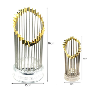 Trofeo de Metal Personalizado del Campeonato de la Liga de Béisbol MLB para Celebración de Juegos, Honor y Conmemoración con Nombre de Equipo Personalizable - Product Image 1