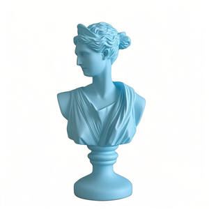 Grande Statue de <span class=keywords><strong>Buste</strong></span> de <span class=keywords><strong>Femme</strong></span> Athéna Grecque Classique et Rose en Résine Déesse Romaine Anna Sculpture pour Impressionnant Home Decor - Product Image 3