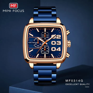 जी ओएम वर्ग बड़े चेहरे क्वार्ट्ज रिस्टवॉच स्टेनलेस स्टील स्ट्रैप 0314 मिनी फोकस - Product Image 5