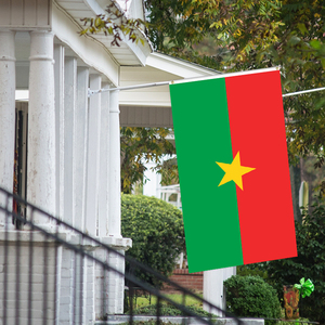 3x5Ft High Quality Triple/Double Layer Plus Blackout Cloth 100D Polyester Fabric Country Flag Burkina_Faso Country - Product Image 4
