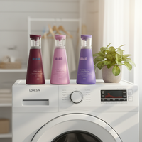 Bouteille en plastique pour shampoing et lessive, capacité 500 ml, pompe pulvérisatrice personnalisée pour lavage de vêtements, sérigraphie couleur personnalisée Risa