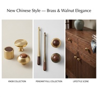 Nouveauté 2026 : Poignées de meuble rondes en alliage de zinc avec revêtement en poudre, design moderne, style chinois, pour quincaillerie de porte OEM