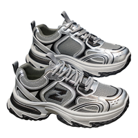 Vente en gros transfrontalière directe usine : Baskets décontractées pour hommes, style 'Dad Shoes' robustes, avec empeigne en maille respirante, rehaussantes, pour l'extérieur en automne
