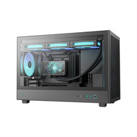 Boîtier d'ordinateur de bureau Deepcool Ch260 Mid Tower MicroATX avec prise arrière pour carte mère, refroidissement par eau 360, en acier