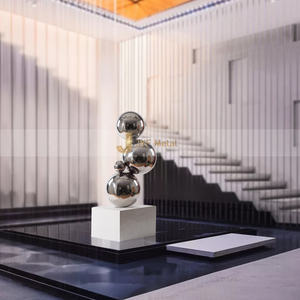 Escultura Luminosa de Acero Inoxidable Hecha a Mano para Decoración de Parques al Aire Libre - Product Image 6