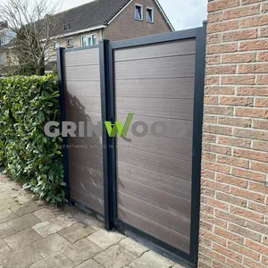 Modern Waterproof Easy Installing Ecofriendly Fence Panels With Wpc Post Wood Plastic Composite Outdoor Wpc Fence