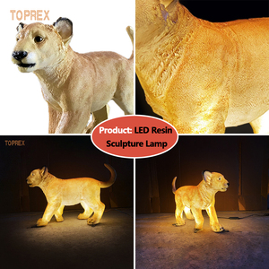 Grande sculpture de lion LED, motif lumineux de festival, œuvre d'art artisanale pour l'extérieur, pour l'entrée du zoo, la place commerciale, la rue, les lieux de photographie de vacances - Product Image 5