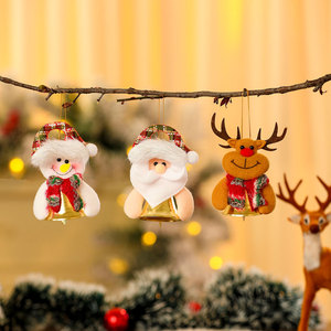 New cross-border style large bell pendant, small <b>doll</b>, small gift, Christmas decoration, Christmas tree <b>doll</b> pendant decoration - Product Image 2