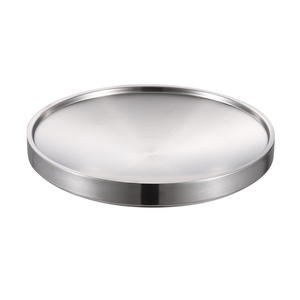 韓国BBQビーフプレート304ステンレス鋼二層厚板ゴールドバーベキュー食器ホットポットレストランフードプレート - Product Image 6