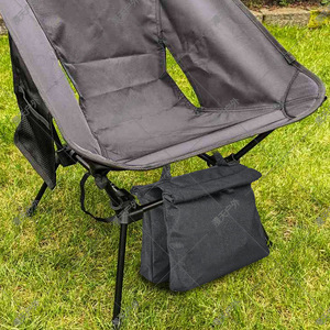 Sacs de sable d'équilibrage en tissu Oxford noir, accessoires de tente de camping, sac de support coupe-vent - Product Image 4