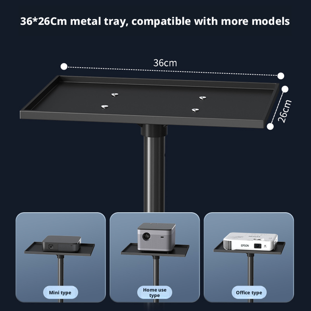 Floor Standing Tray Style Projector Stand Tripod 60-120cm Adjustable Height Compatible with Little Tikes