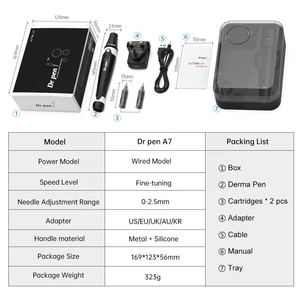 Agujas para Derma <span class=keywords><strong>Pen</strong></span>, Cartuchos Nano <span class=keywords><strong>Dr</strong></span>. <span class=keywords><strong>Pen</strong></span> <span class=keywords><strong>A7</strong></span>, Sistema Profesional de Terapia Recargable, Cartuchos de Agujas de Repuesto - Product Image 6