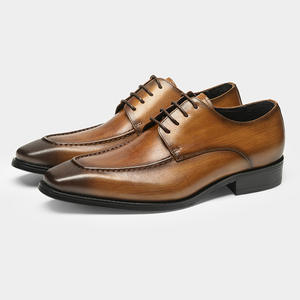 Zapatos de Hombre de Alta Gama para Negocios, Trabajo, Bodas, Hechos a Mano, Duraderos, de Cuero Genuino, Versátiles, con Cordones - Product Image 6