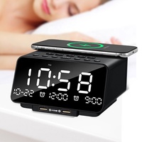 2023 Drahtloses Laden BT Lautsprecher Wecker LED Wecker Dockst änder FM Radio USB Schnell ladegerät Neue Hotel Schlafzimmer uhr