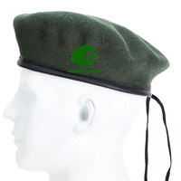 KANGO Factory hace boina francesa verde bordado 100% lana táctica Tam boina sombrero diseño de alta calidad seguridad para hombres