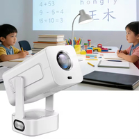 Mini projecteur 350 lumens ANSI 1080P DLP portable pour cinéma maison avec haut-parleurs intégrés