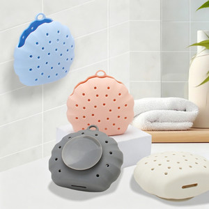 Silicone <b>Shower</b> Steamer Tray with Suction Cup Soap <b>Storage</b> Tray Long Lasting Bath Bombs Container Aromatherapy Diffuser Holder - Product Image 3