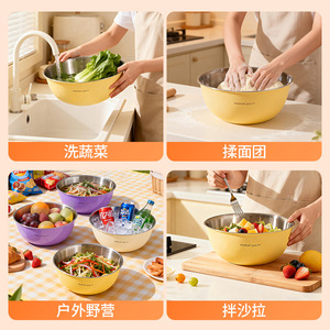 Stainless Steel Vegetable Washing <b>Basket</b> Premium Quality Mixing Bowl For Kitchen Use With Dishwasher Safe Design - Product Image 4