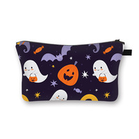 Dompet Meksiko Suvenir Tengkorak, Tas Meksiko Tengkorak, Tas Makeup Cetak Digital Halloween, Tas Penyimpanan Kosmetik Perjalanan