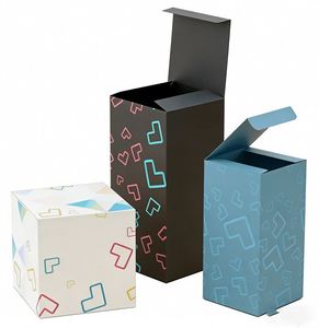 High Quality <b>White</b> Cardboard Self Erecting <b>Gift</b> <b>Box</b> with Matt Lamination Embossing Handle-Recycled Eco-friendly Packaging - Product Image 2