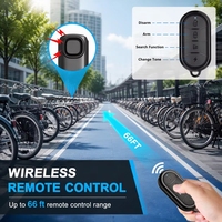 Alarme de vélo à volume réglable en 3 étapes, 113 dB, capteur de vibration, antivol, pour VTT, vente en gros, directement de l'usine