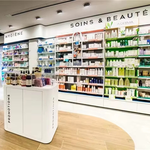 Legno eco-friendly farmacia bancone mobili piano in piedi negozio unità di visualizzazione su misura di dimensioni personalizzate in metallo cartone acrilico - Product Image 1