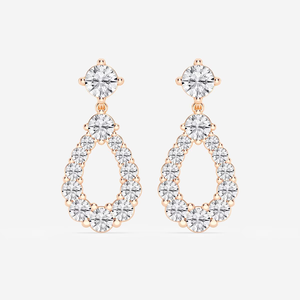 ต่างหูเพชรทรงกลม 3 1/2 กะรัต เพชรเลี้ยงในห้องปฏิบัติการ ดีไซน์แบบหนามเตย ประดับเพชรเรียงระดับ สวยหรู ทันสมัย เหมาะสำหรับผู้หญิง หรูหรา - Product Image 2