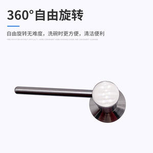 Distributeur de savon manuel mural en laiton argenté, à succès, avec valve, installation facile, pour robinets de cuisine - Product Image 4