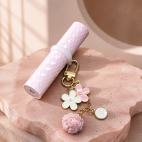 Flacon pulvérisateur de parfum vide de luxe en plastique de 5 ml, à fond rond, rechargeable, avec porte-clés, idéal pour les cadeaux et les voyages