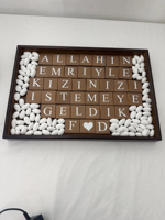 Ensemble cadeau de fiançailles personnalisé, plateau en bois pour souvenir de mariage, pour la demande en mariage, décoration de cérémonie