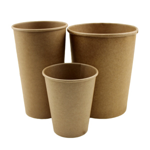 8oz 280ml 16oz 520ml <span class=keywords><strong>2020</strong></span> desechables impresos personalizados degradable kraft taza de café de papel - Product Image 1