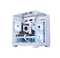 Nouveauté Boîtier d'ordinateur PC tour M-ATX en verre trempé Vue complète Boîtier de jeu PC Refroidissement par eau Boîtier de jeu PC