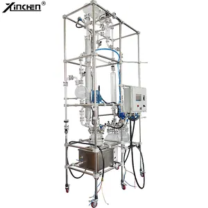 High Efficiency glass Lab Chemical Equipment double layer glass reactor