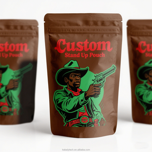 Custom Printed Gummy Candy Mylar Bags Digital Print 1g Mylar Bags With <b>Clear</b> Window - Product Image 4