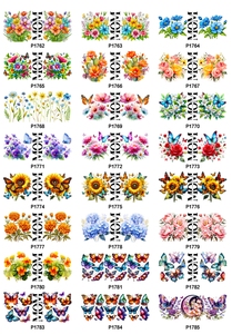 Transferts UV DTF pour gobelets motif fleurs pour grand-mère, autocollants MAMA, enveloppes 3D UV DTF pour gobelets, enveloppes UV pour grand-mère, autocollants pour gobelets 16OZ pour cadeaux - Product Image 2
