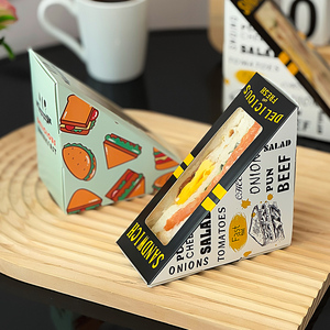 Caja de papel Kraft desechable personalizada para desayuno, envoltura de sándwich, Rectangular hamburguesa, sushi, embalaje de alimentos, compensación para azúcar - Product Image 3