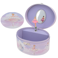 Boîte à musique en bois Jakos sur le thème de la ballerine, jouet pour filles, anniversaire et Noël, en MDF, à remonter, longue durée sonore