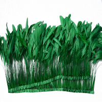 Vert couture ruban frange poulet coq plume garniture pour bricolage artisanat vêtements robe Costume accessoire carnaval fête maison