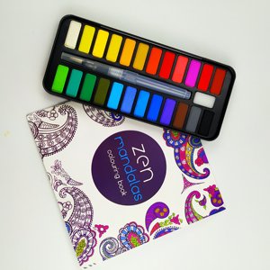 Juego de Pinturas de Acuarela Sólidas de Alta Gama a Bajo Precio, 24 Colores, con Pincel para Niños - Product Image 2