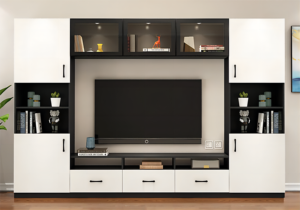 Mobile Porta TV da <span class=keywords><strong>Parete</strong></span> Attrezzata di Design <span class=keywords><strong>Moderno</strong></span> per <span class=keywords><strong>Soggiorno</strong></span>, Mobili da Salotto, Armadietti TV - Product Image 4